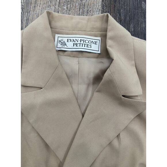 Evan Picone Petites NYC-It Girl Women's Tan Suit Set Size 2 - Picture 2 of 9
